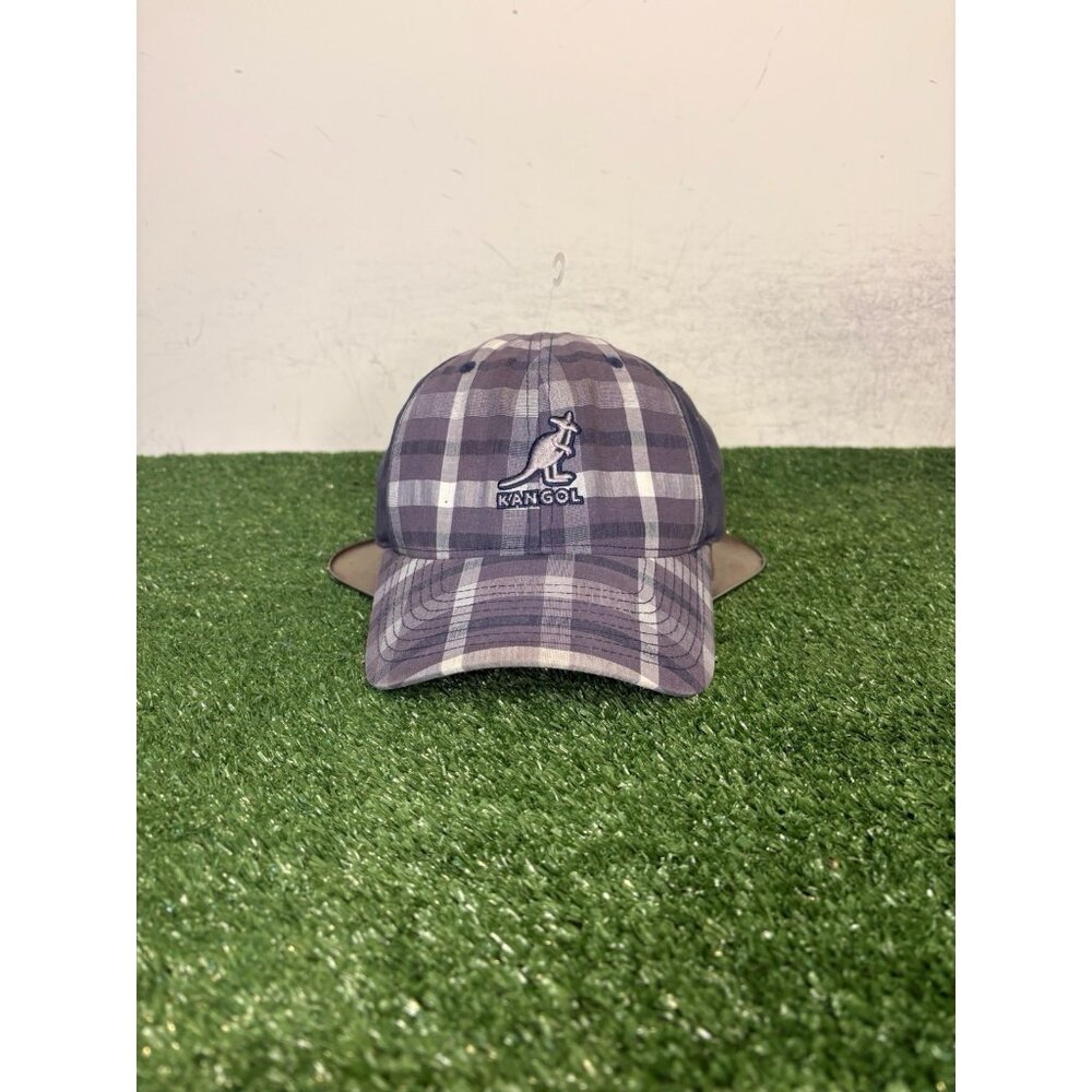 Vintage Kangol hat cap fitted S/M small blue white Y2K plaid streetswear mens